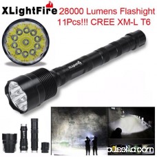 DZT1968 XLightFire 28000 Lumens 11x CREE XML T6 5 Mode 18650 Super Bright LED Flashlight